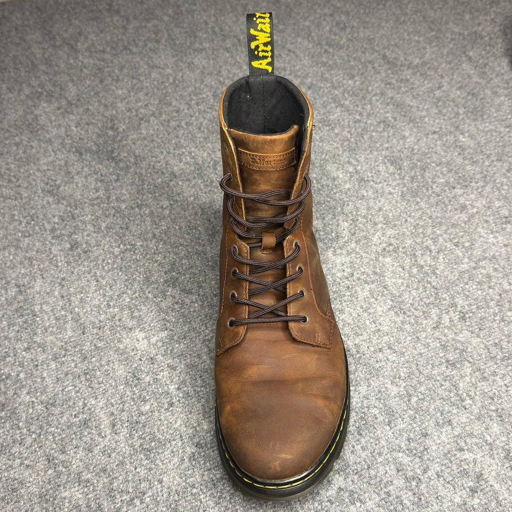 Dr. Martens Combs Leather 8-Eye Combat Boots Brown Crazy Horse Mens 11 Womens 12 - Picture 5 of 9